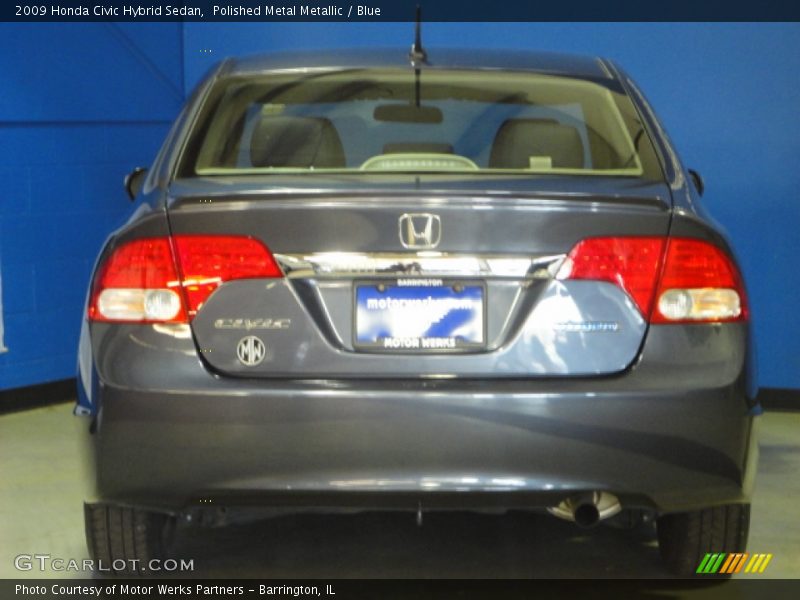 Polished Metal Metallic / Blue 2009 Honda Civic Hybrid Sedan