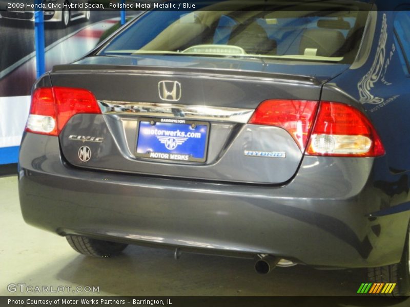 Polished Metal Metallic / Blue 2009 Honda Civic Hybrid Sedan