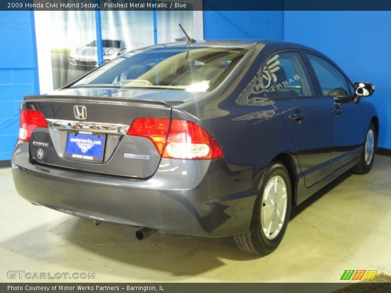 Polished Metal Metallic / Blue 2009 Honda Civic Hybrid Sedan