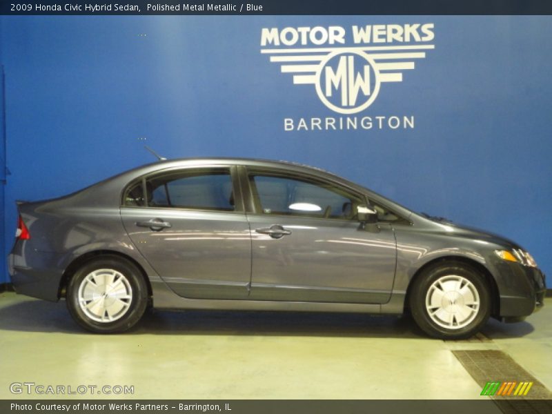 Polished Metal Metallic / Blue 2009 Honda Civic Hybrid Sedan