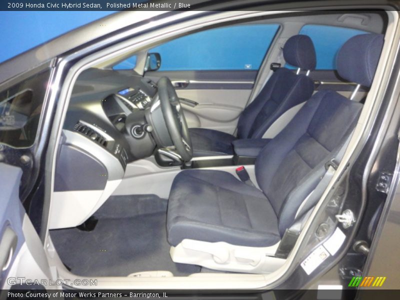 Polished Metal Metallic / Blue 2009 Honda Civic Hybrid Sedan