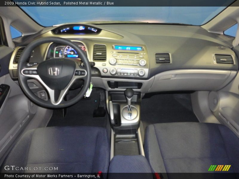 Polished Metal Metallic / Blue 2009 Honda Civic Hybrid Sedan
