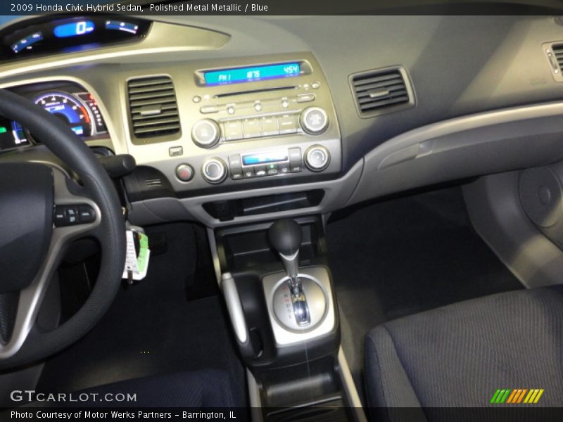 Polished Metal Metallic / Blue 2009 Honda Civic Hybrid Sedan