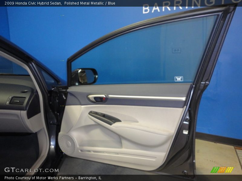 Polished Metal Metallic / Blue 2009 Honda Civic Hybrid Sedan