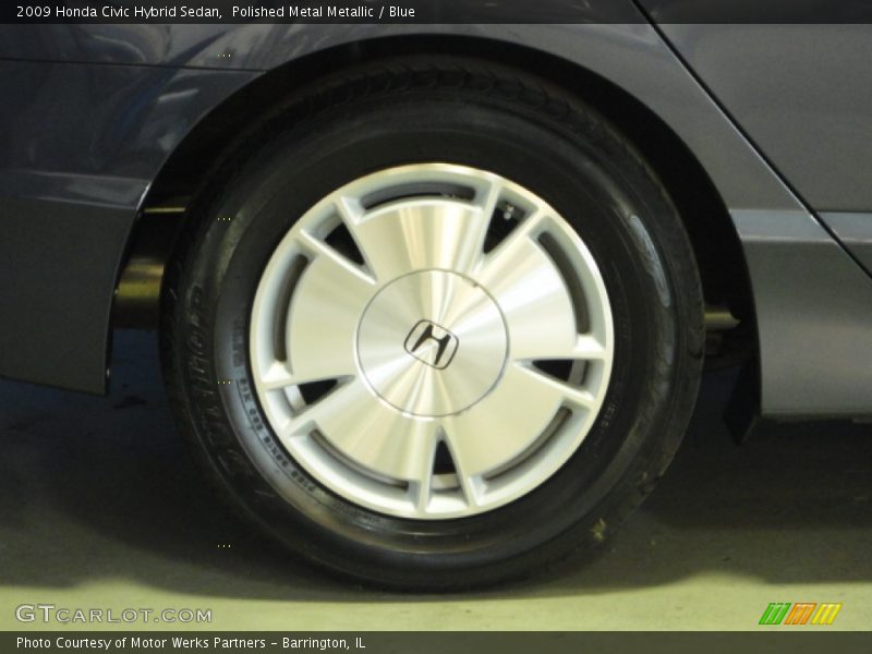 Polished Metal Metallic / Blue 2009 Honda Civic Hybrid Sedan