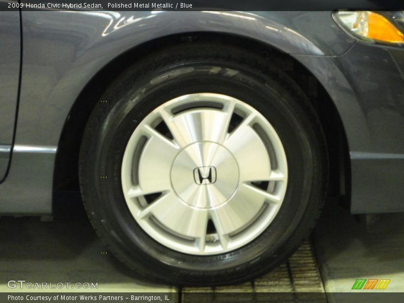 Polished Metal Metallic / Blue 2009 Honda Civic Hybrid Sedan