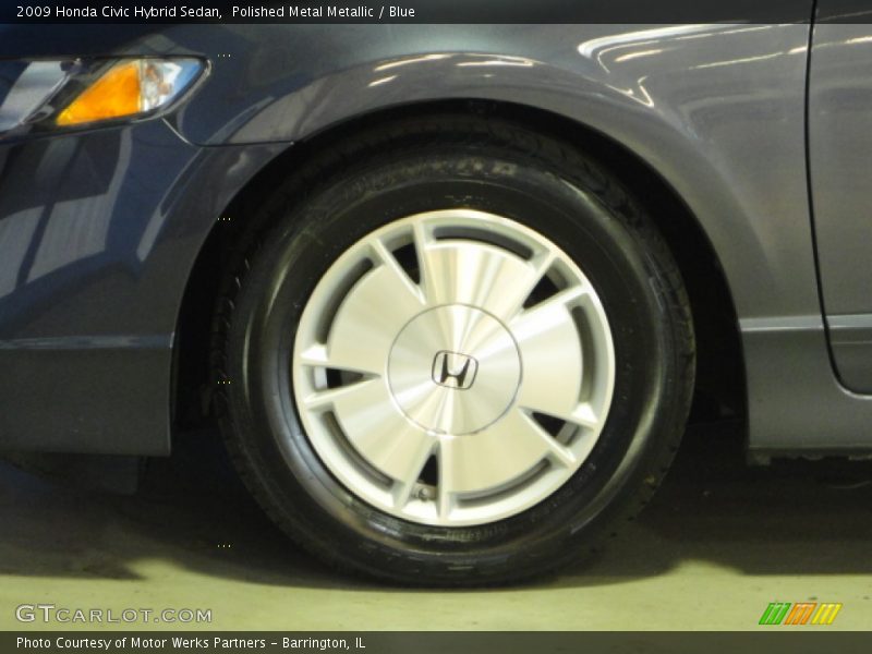 Polished Metal Metallic / Blue 2009 Honda Civic Hybrid Sedan