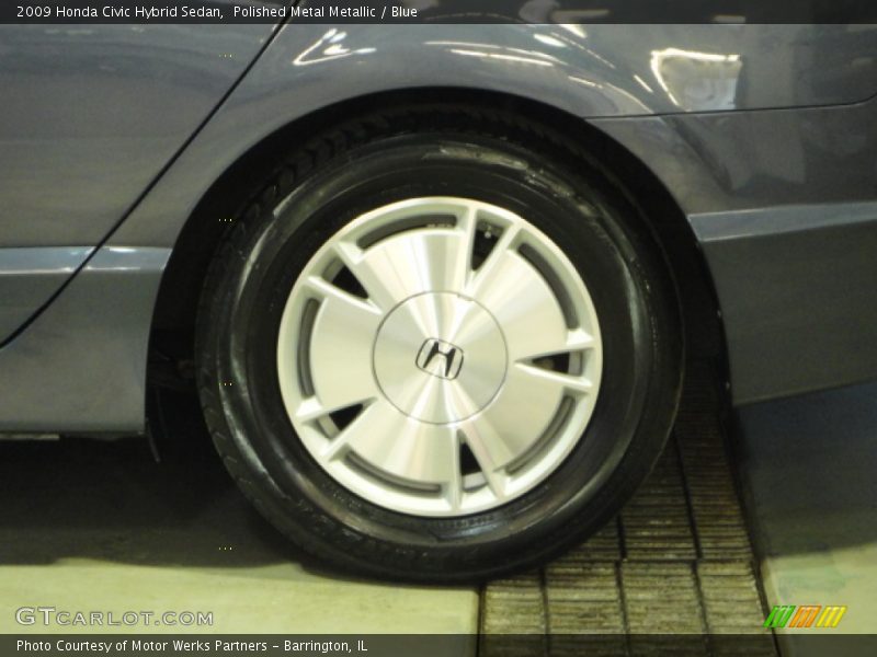 Polished Metal Metallic / Blue 2009 Honda Civic Hybrid Sedan