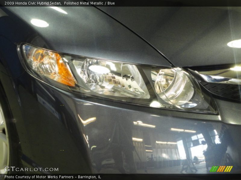 Polished Metal Metallic / Blue 2009 Honda Civic Hybrid Sedan