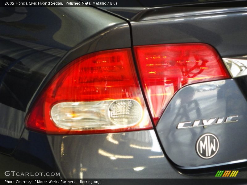 Polished Metal Metallic / Blue 2009 Honda Civic Hybrid Sedan