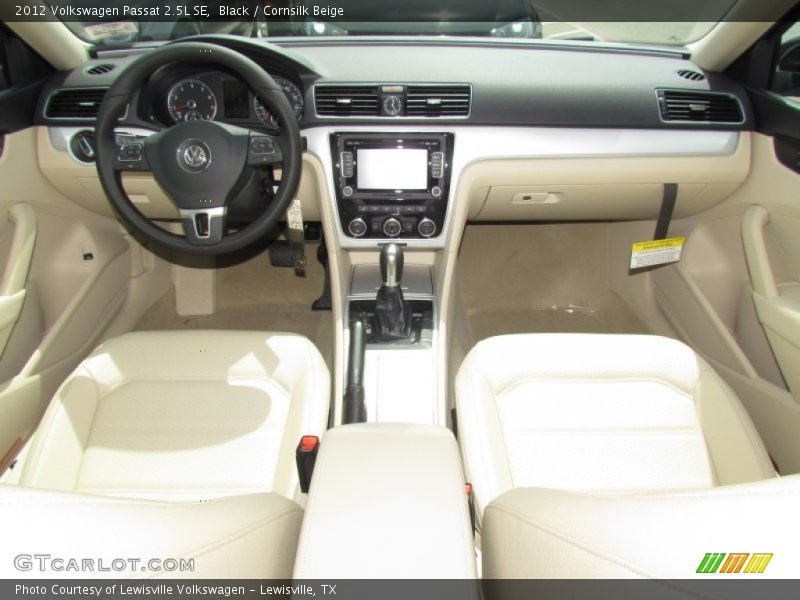 Black / Cornsilk Beige 2012 Volkswagen Passat 2.5L SE