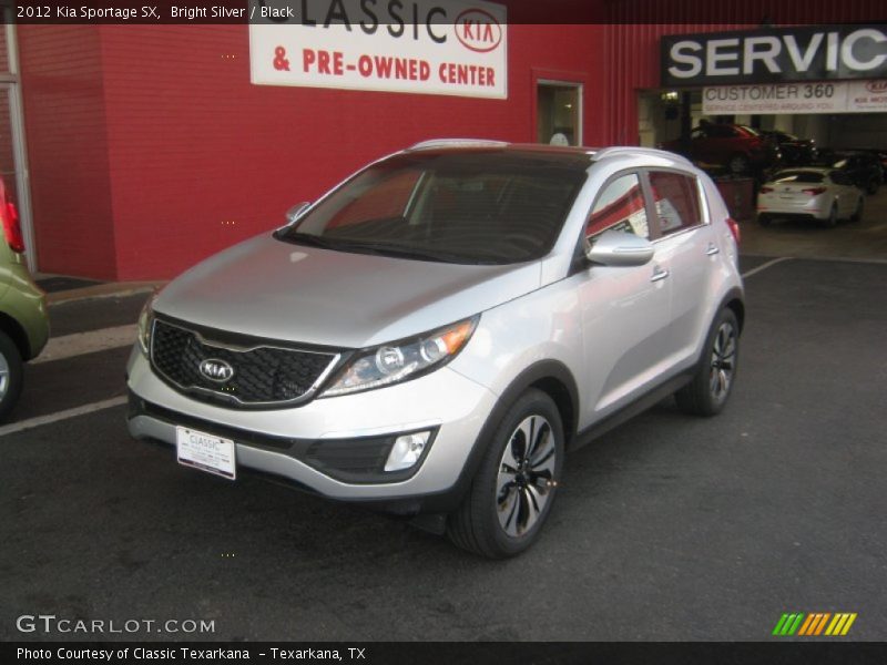 Bright Silver / Black 2012 Kia Sportage SX