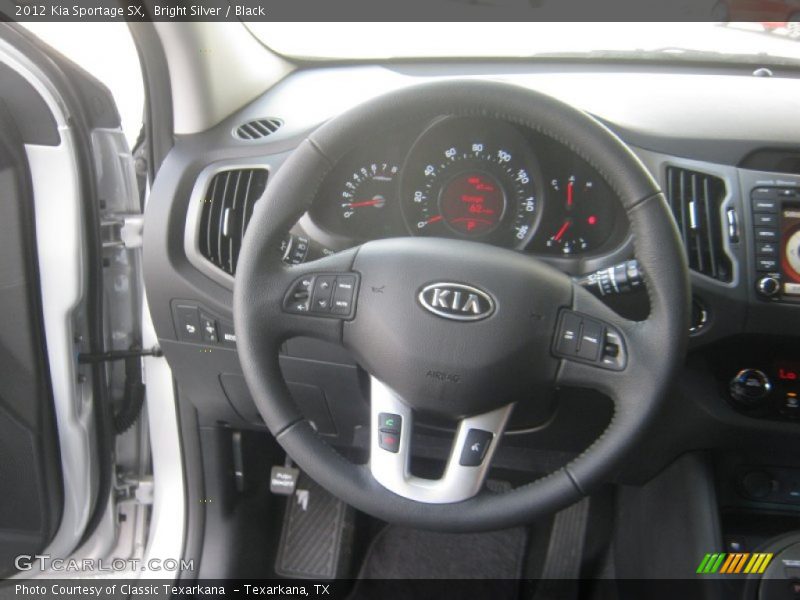 Bright Silver / Black 2012 Kia Sportage SX