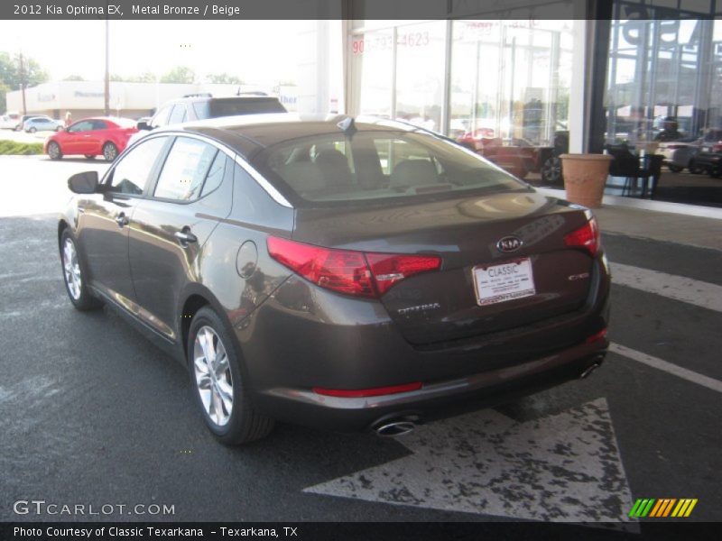 Metal Bronze / Beige 2012 Kia Optima EX