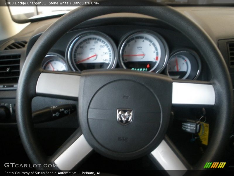 Stone White / Dark Slate Gray 2008 Dodge Charger SE