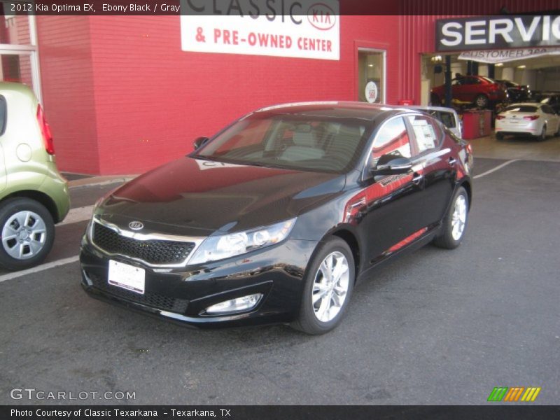 Ebony Black / Gray 2012 Kia Optima EX