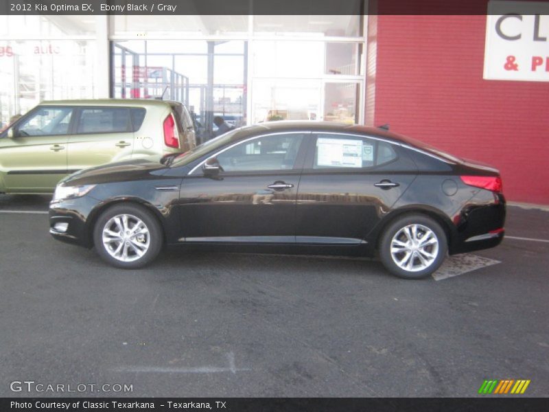Ebony Black / Gray 2012 Kia Optima EX