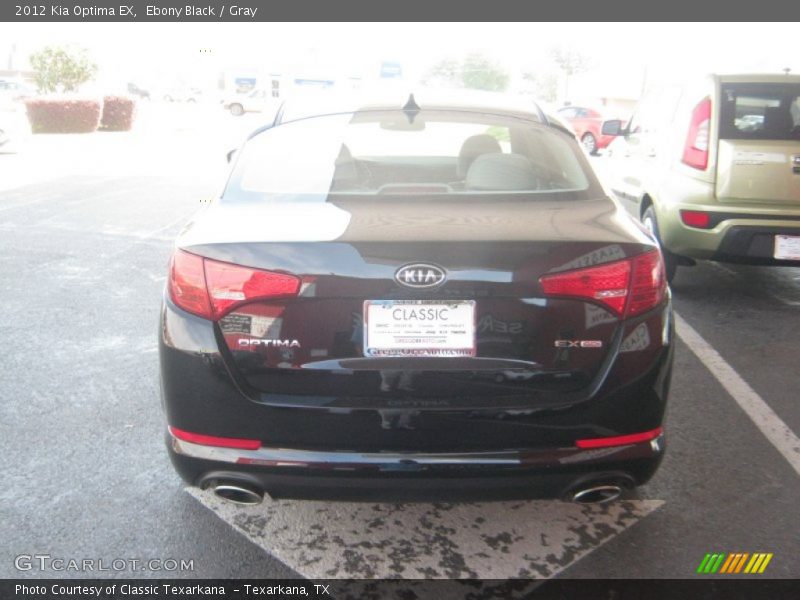 Ebony Black / Gray 2012 Kia Optima EX