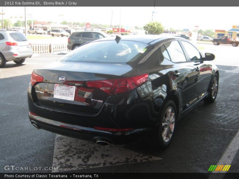 Ebony Black / Gray 2012 Kia Optima EX