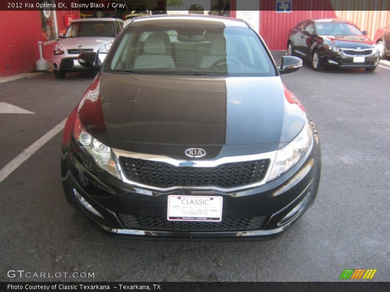 Ebony Black / Gray 2012 Kia Optima EX