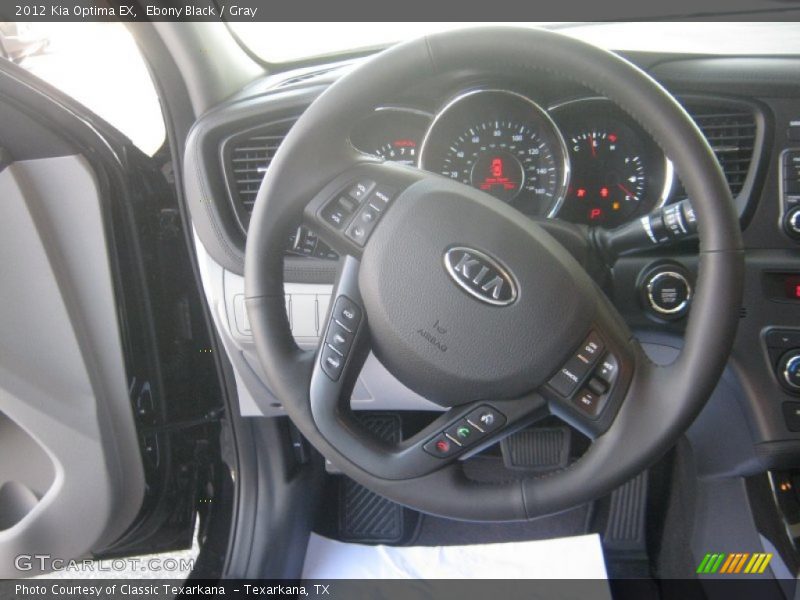 Ebony Black / Gray 2012 Kia Optima EX