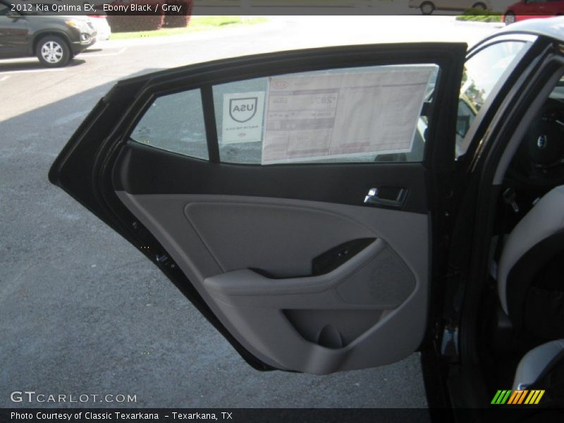 Ebony Black / Gray 2012 Kia Optima EX