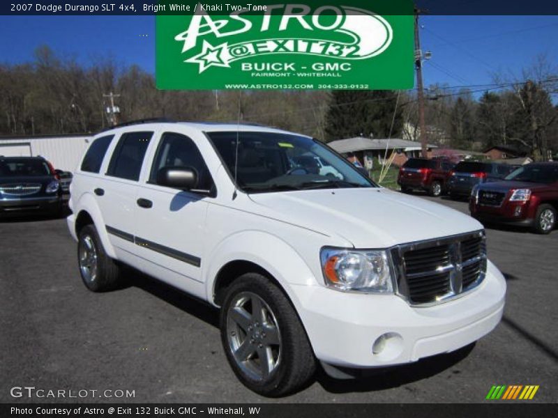 Bright White / Khaki Two-Tone 2007 Dodge Durango SLT 4x4
