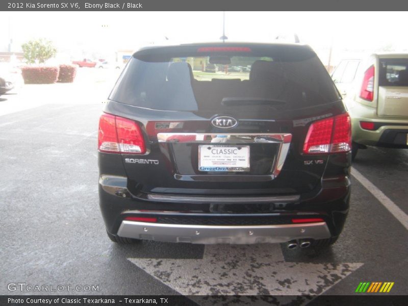 Ebony Black / Black 2012 Kia Sorento SX V6