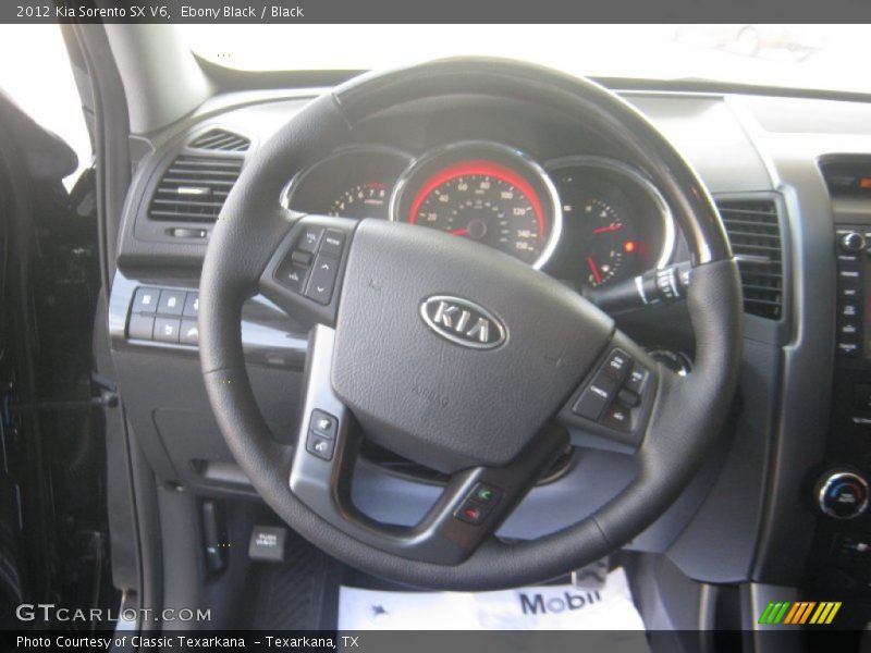 Ebony Black / Black 2012 Kia Sorento SX V6