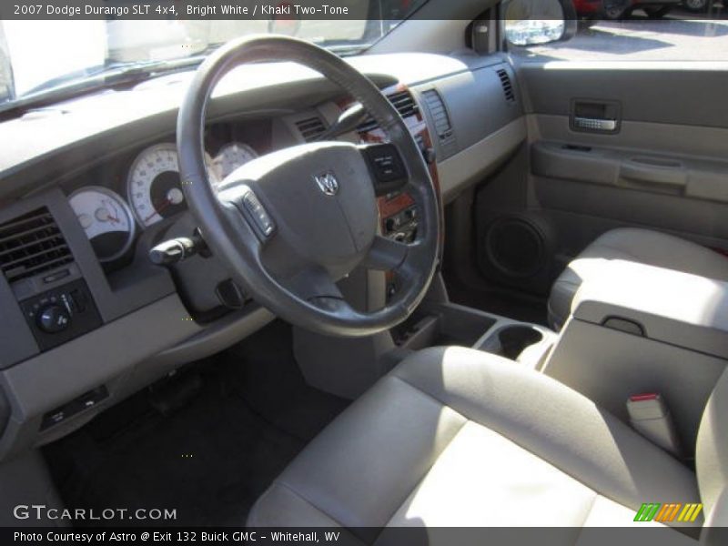 Bright White / Khaki Two-Tone 2007 Dodge Durango SLT 4x4
