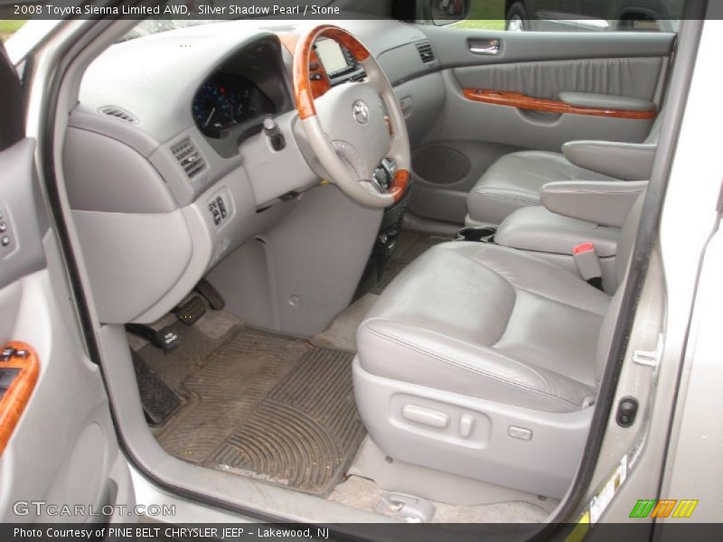 Silver Shadow Pearl / Stone 2008 Toyota Sienna Limited AWD