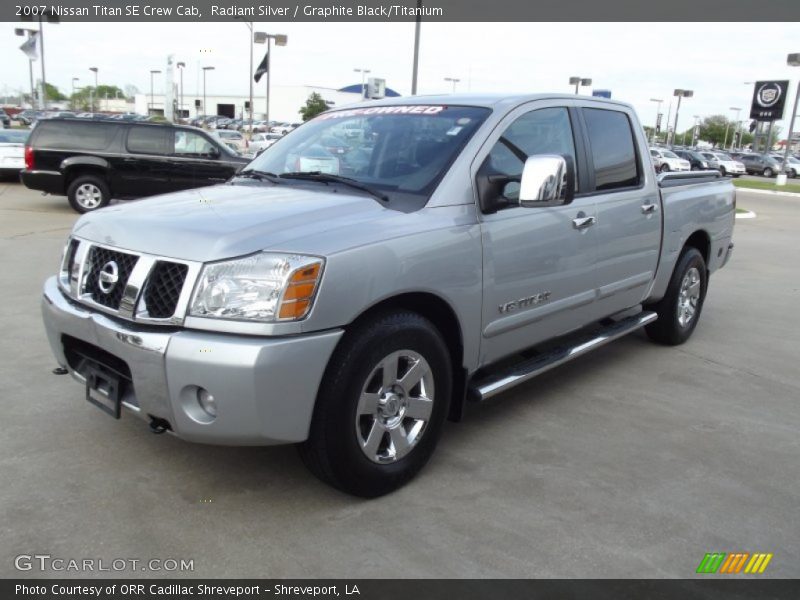 Radiant Silver / Graphite Black/Titanium 2007 Nissan Titan SE Crew Cab