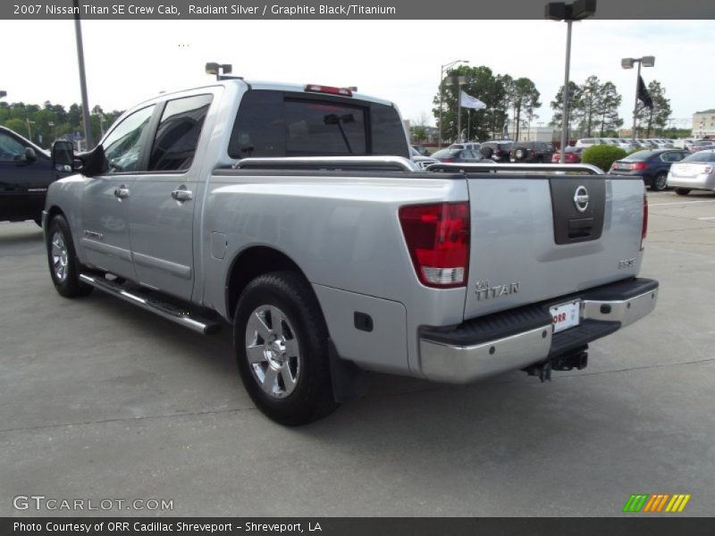 Radiant Silver / Graphite Black/Titanium 2007 Nissan Titan SE Crew Cab