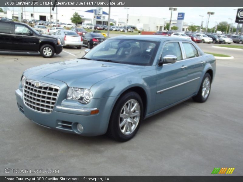 Clearwater Blue Pearl / Dark Slate Gray 2009 Chrysler 300 C HEMI