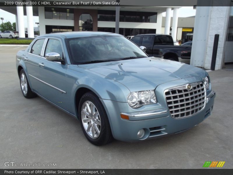 Clearwater Blue Pearl / Dark Slate Gray 2009 Chrysler 300 C HEMI