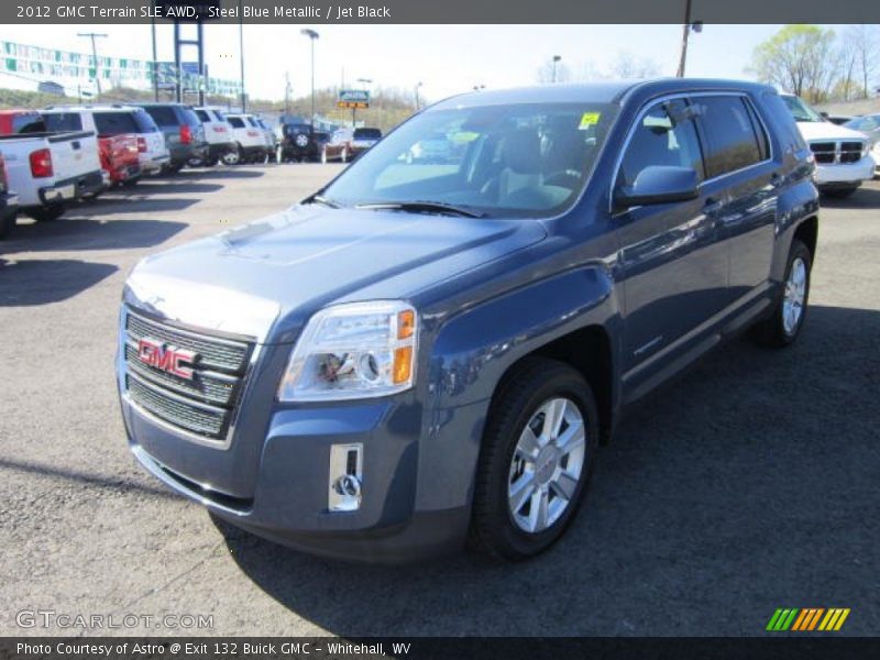 Steel Blue Metallic / Jet Black 2012 GMC Terrain SLE AWD