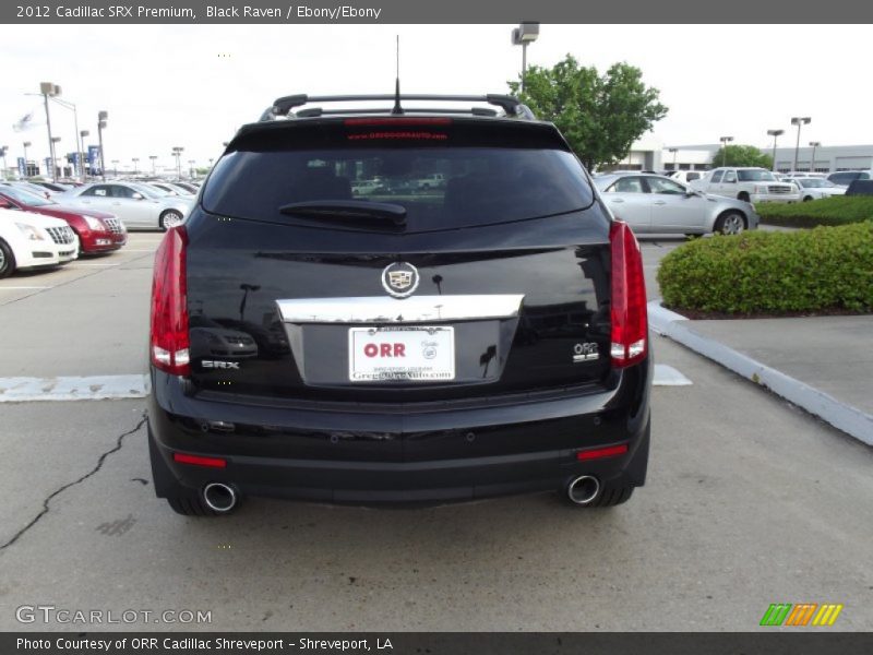 Black Raven / Ebony/Ebony 2012 Cadillac SRX Premium