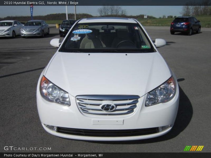 Nordic White / Beige 2010 Hyundai Elantra GLS