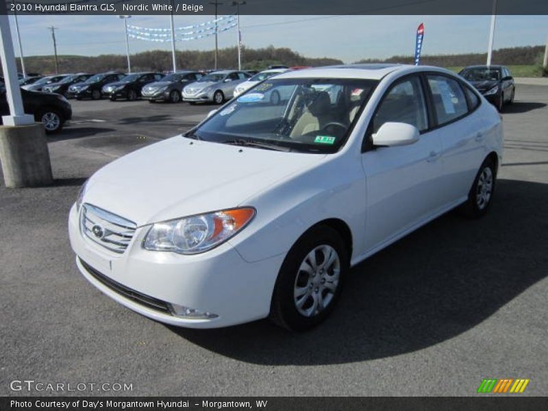 Nordic White / Beige 2010 Hyundai Elantra GLS