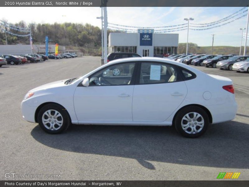 Nordic White / Beige 2010 Hyundai Elantra GLS