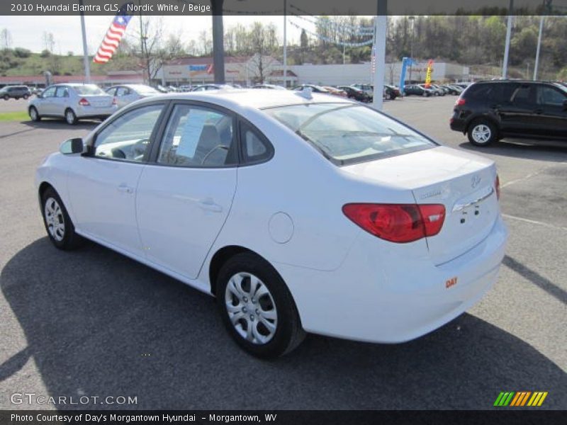 Nordic White / Beige 2010 Hyundai Elantra GLS