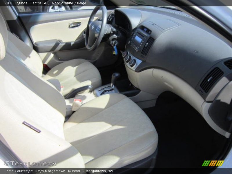 Nordic White / Beige 2010 Hyundai Elantra GLS