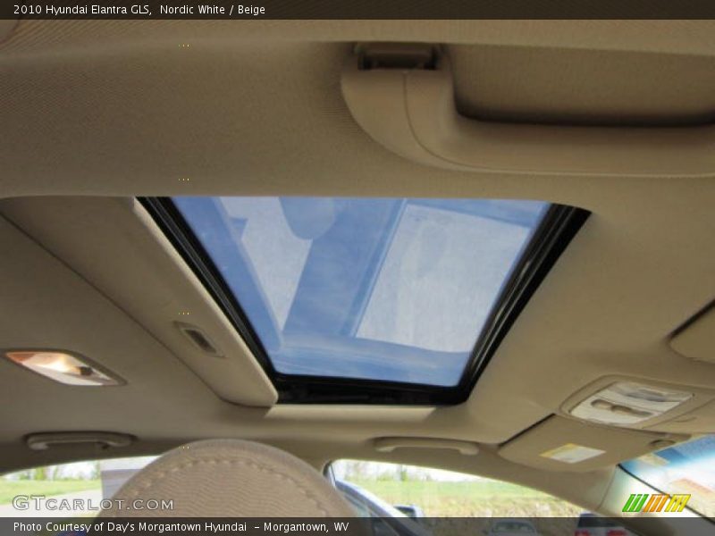 Nordic White / Beige 2010 Hyundai Elantra GLS