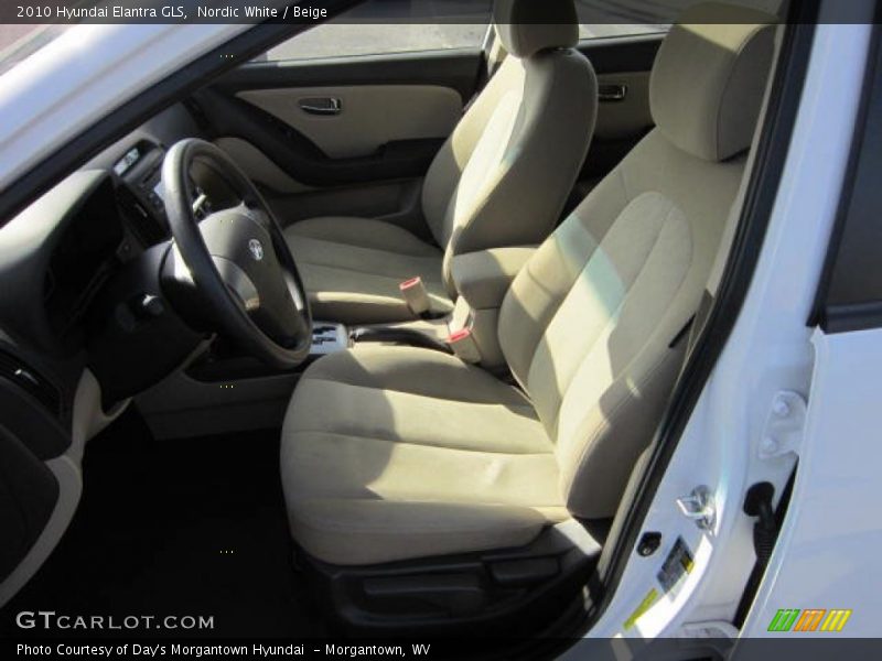 Nordic White / Beige 2010 Hyundai Elantra GLS
