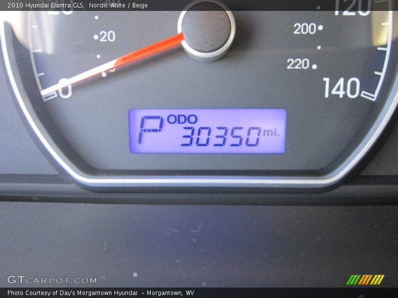Nordic White / Beige 2010 Hyundai Elantra GLS