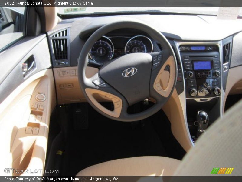 Midnight Black / Camel 2012 Hyundai Sonata GLS
