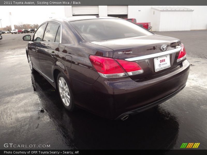 Sizzling Crimson Mica / Black 2011 Toyota Avalon