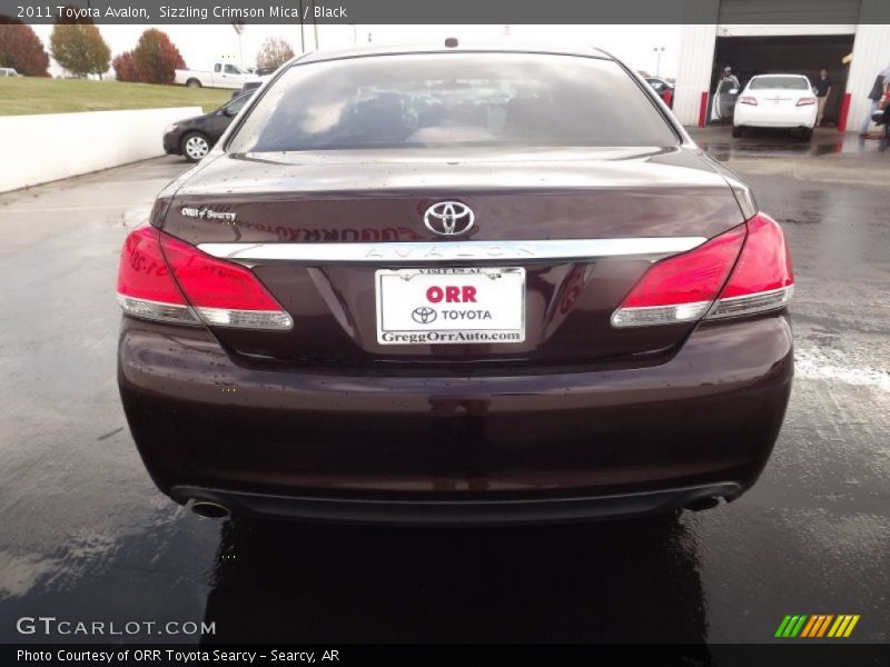 Sizzling Crimson Mica / Black 2011 Toyota Avalon