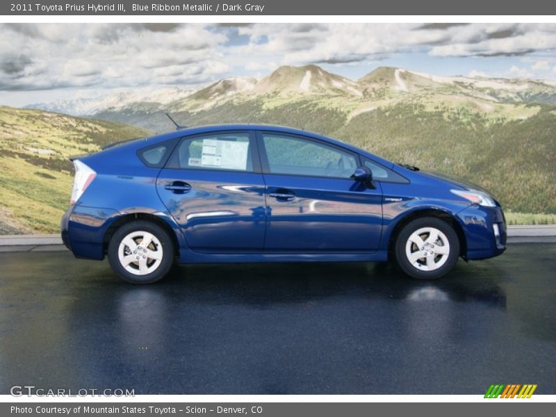 Blue Ribbon Metallic / Dark Gray 2011 Toyota Prius Hybrid III