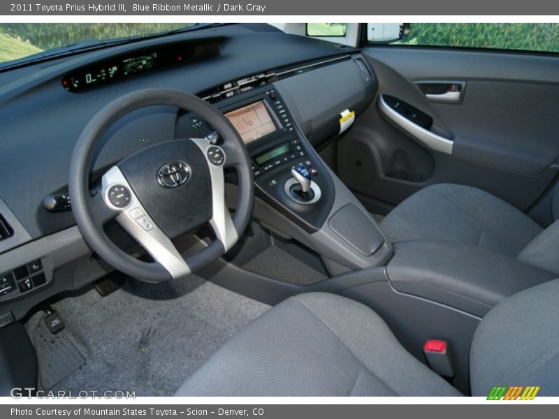 Blue Ribbon Metallic / Dark Gray 2011 Toyota Prius Hybrid III